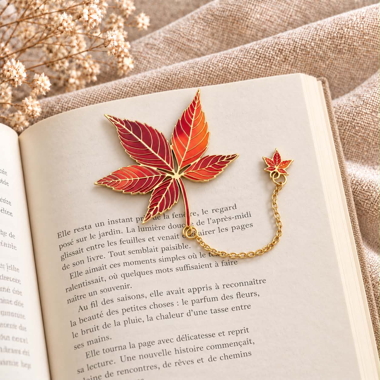 Marque page feuille dautomne