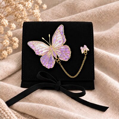 Marque page Papillon violet