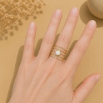Bague dorée Ysalina