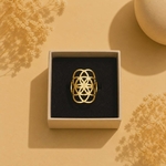 Bague dorée Camélia 1