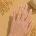 Bague dorée coeur