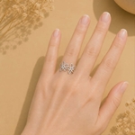 Bague argentée Fleur