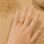 Bague dorée Noélie