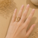 Bague dorée Aïka