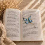 Marque page papillon bleu 1