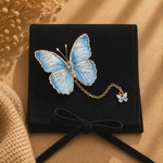 Marque page papillon bleu