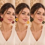 Box 3 paires de boucles - Fleurs Automnales 3
