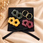 Box 3 paires de boucles - Fleurs Automnales