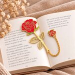Marque page Rose rouge 1