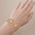 Bracelet doré manchette Elodie