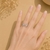 Bague argentée Fleur