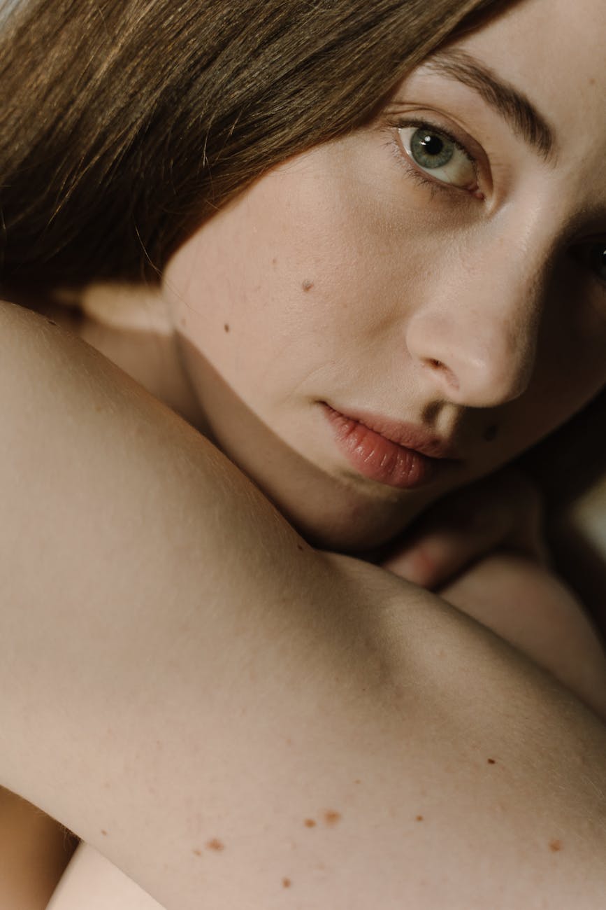 gros plan sur le beau visage d une femme