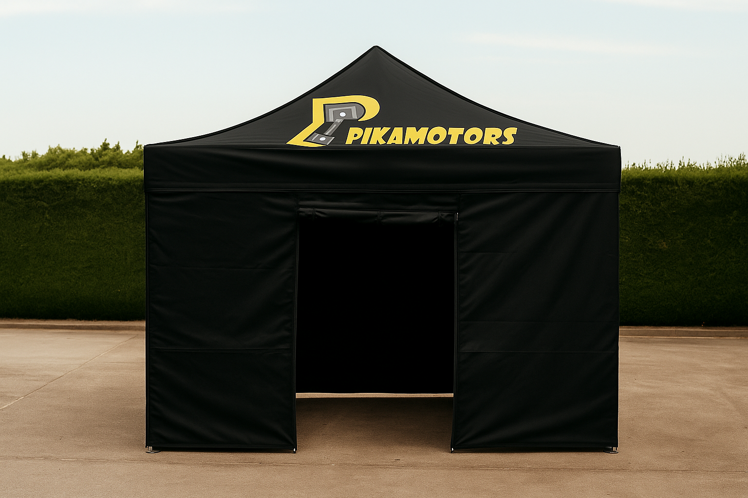barnum-pliant-3x3-pikamotors-noir-avec-paroi
