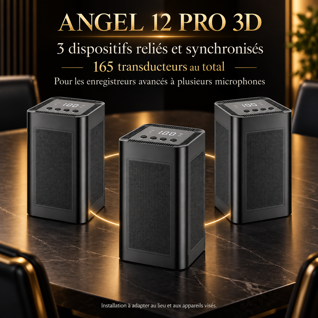 ANGEL 12 PRO 3D con tre dispositivi sincronizzati e 165 trasduttori in totale