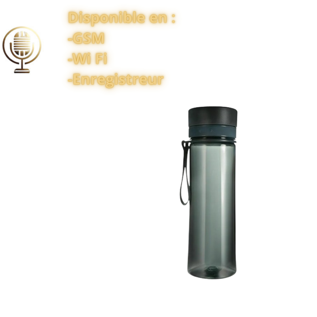 Bouteille deau Microphone espion