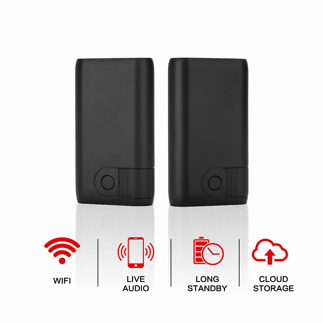 Microphone Espion WiFi connecté Cloud et enregistrement carte SD
