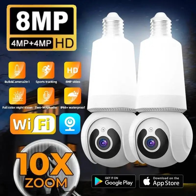 Ampoule caméra espion Zoom x10
