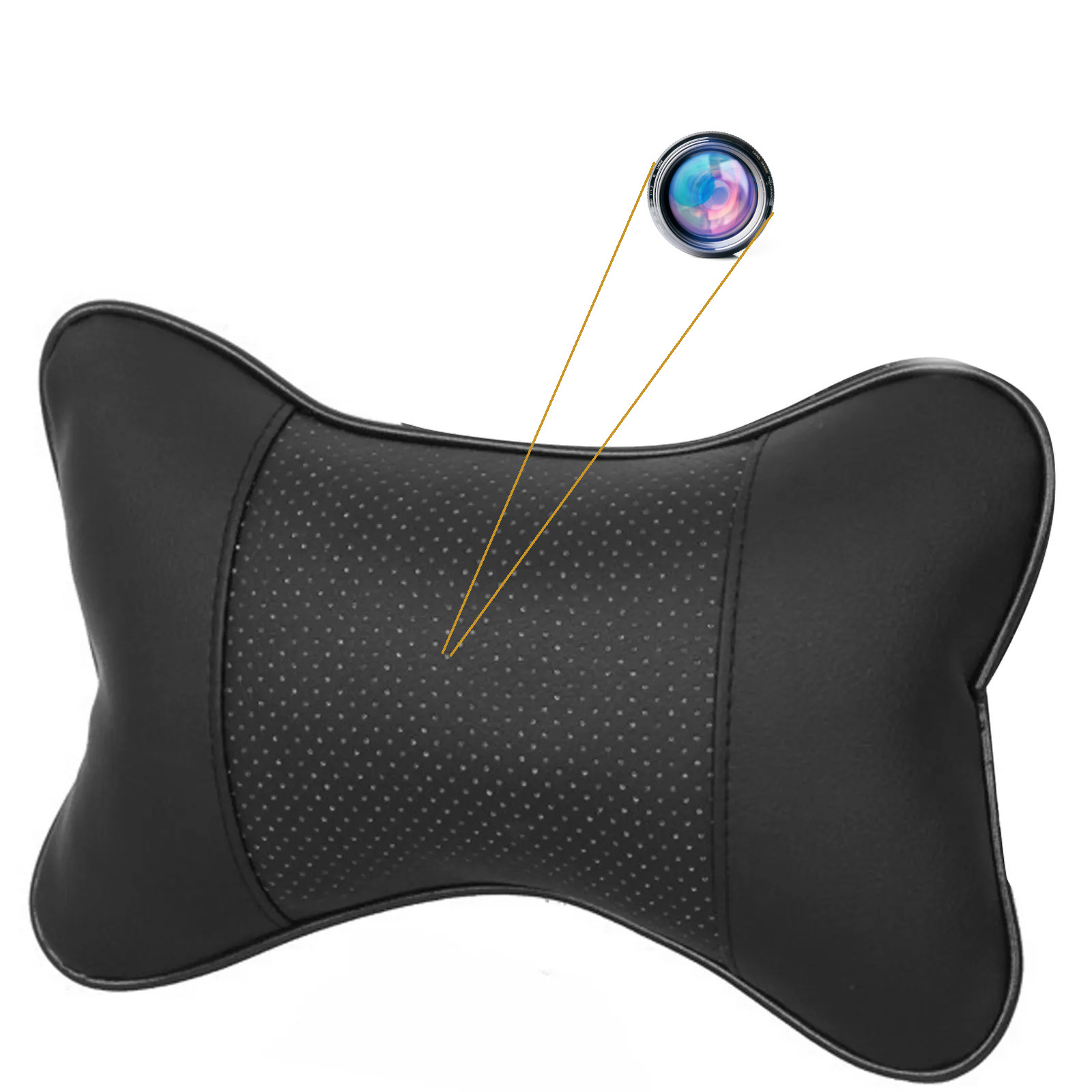 Coussin appui tête caméra espion 4K UHD
