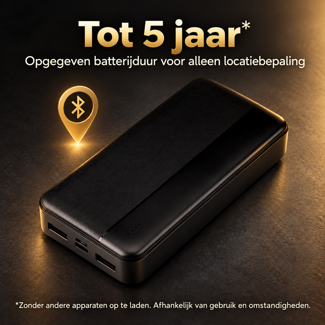 Powerbank met tracker: tot 5 jaar opgegeven voor alleen locatiebepaling, zonder andere apparaten op te laden