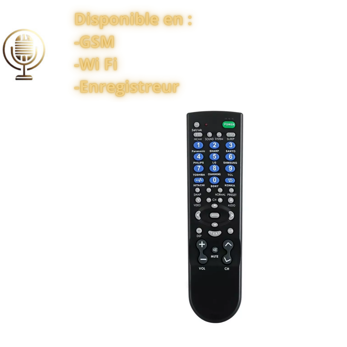 Télécommande Microphone Espion