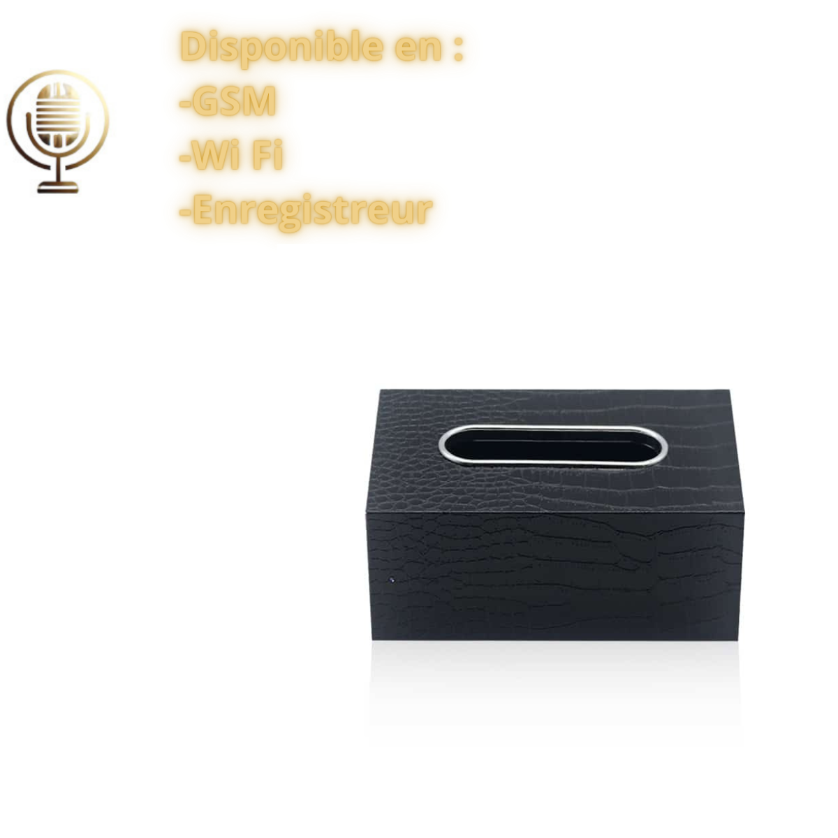 Boite de mouchoir microphone espion Europe Connection