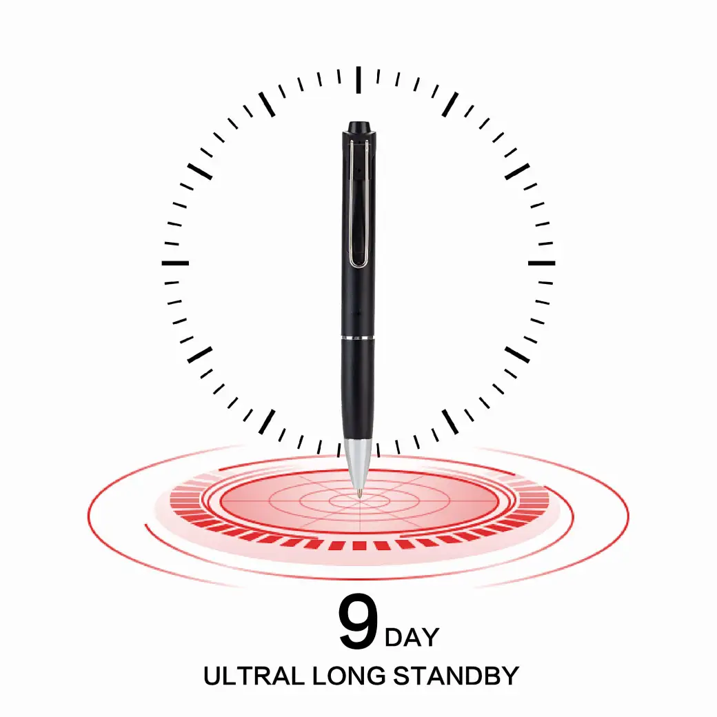 Autonomie 9-10 Jours Microphone espion WiFI cachée dans un stylo