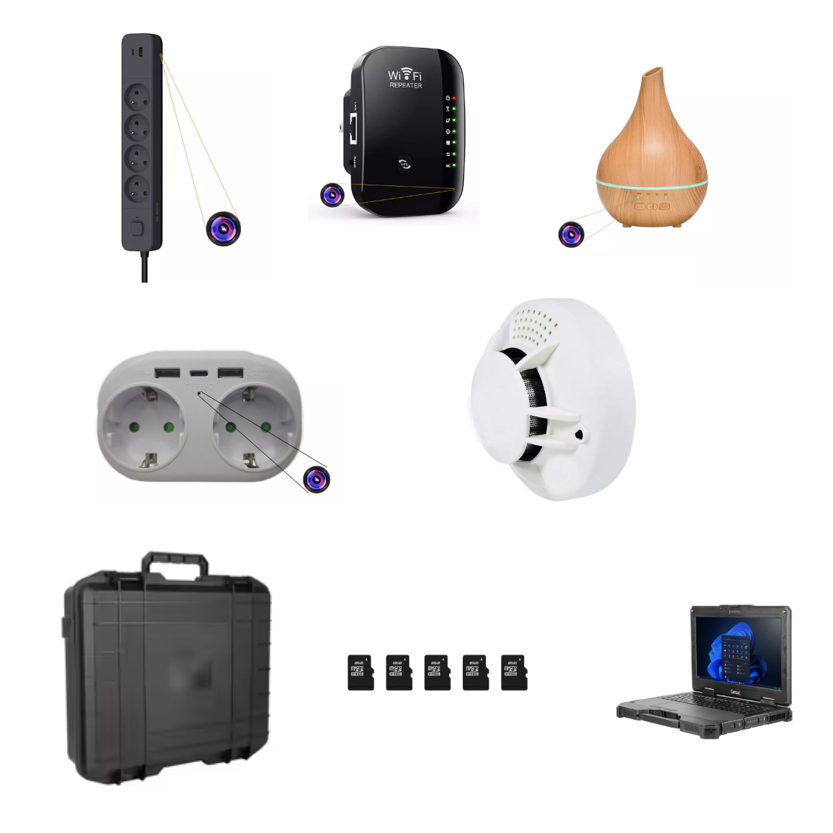 Pack Opérationnel Caméra Espion Dissimulée - Avec PC