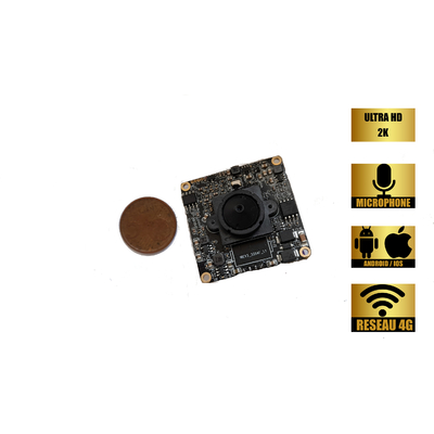 Caméra espion 4G 2K avec détection de forme humanoïde