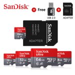 SanDisk Ultra microSD-kaart met USB- en SD-adapter
