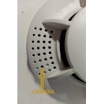 Rookmelder met verborgen WiFi camera 4K – detail van de lens