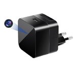USB-wandlader met verborgen wifi-camera 1080p – zwart model