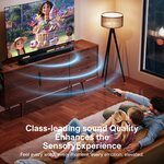 Soundbar met camera onder een televisie