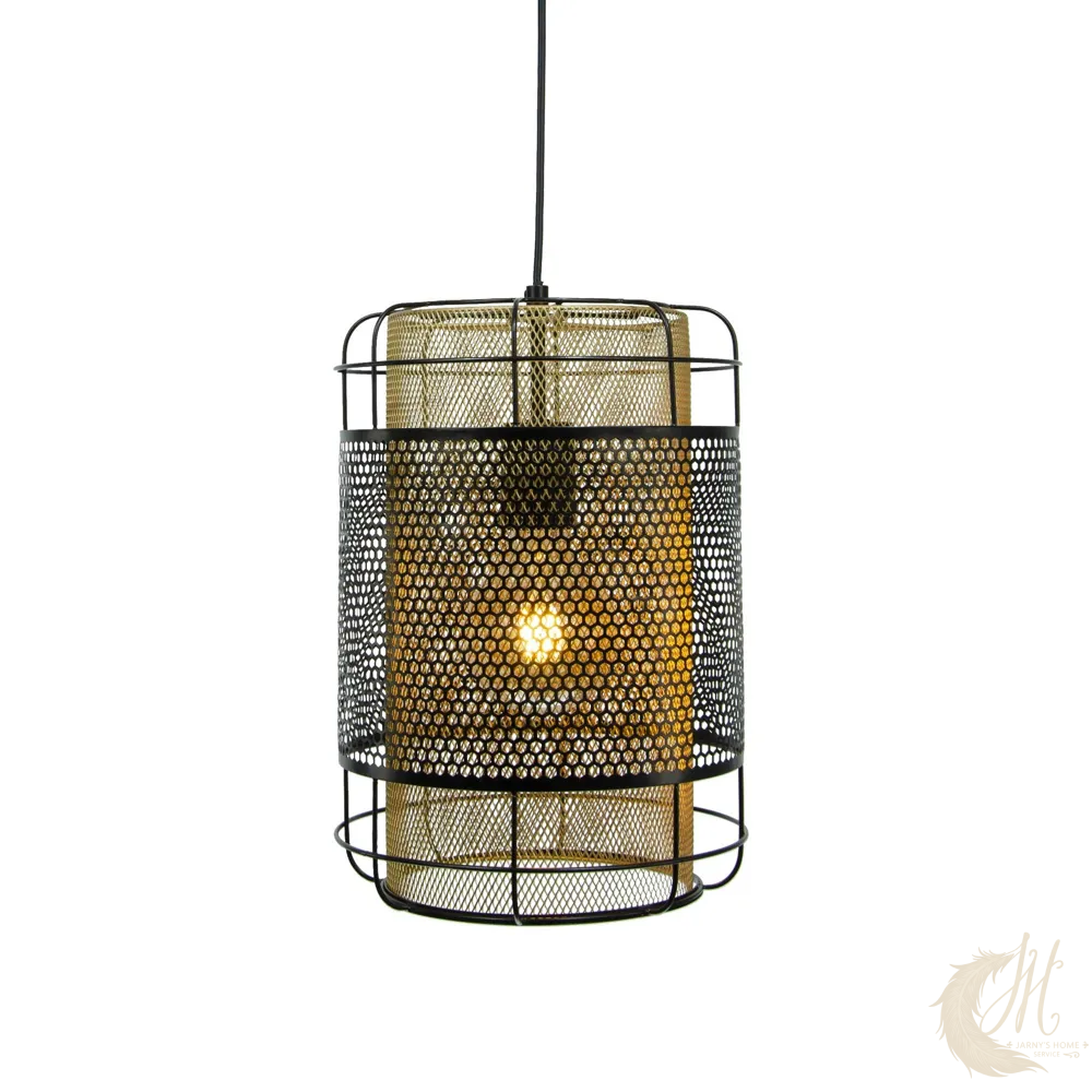 suspension-nautil-noir-dore