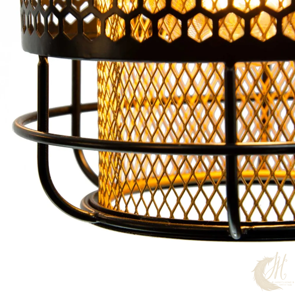 suspension-nautil-noir-dore-detail-2