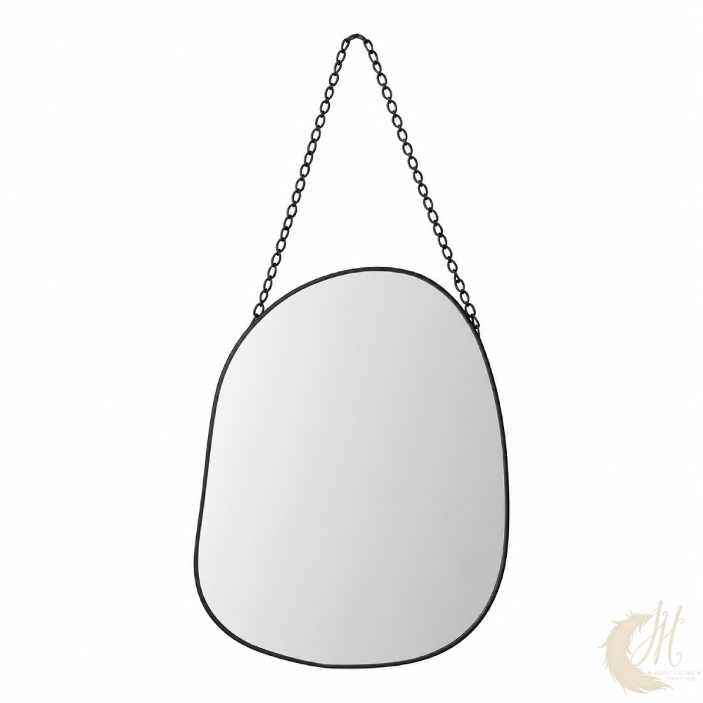 miroir-ovale-metal-chainette-noir