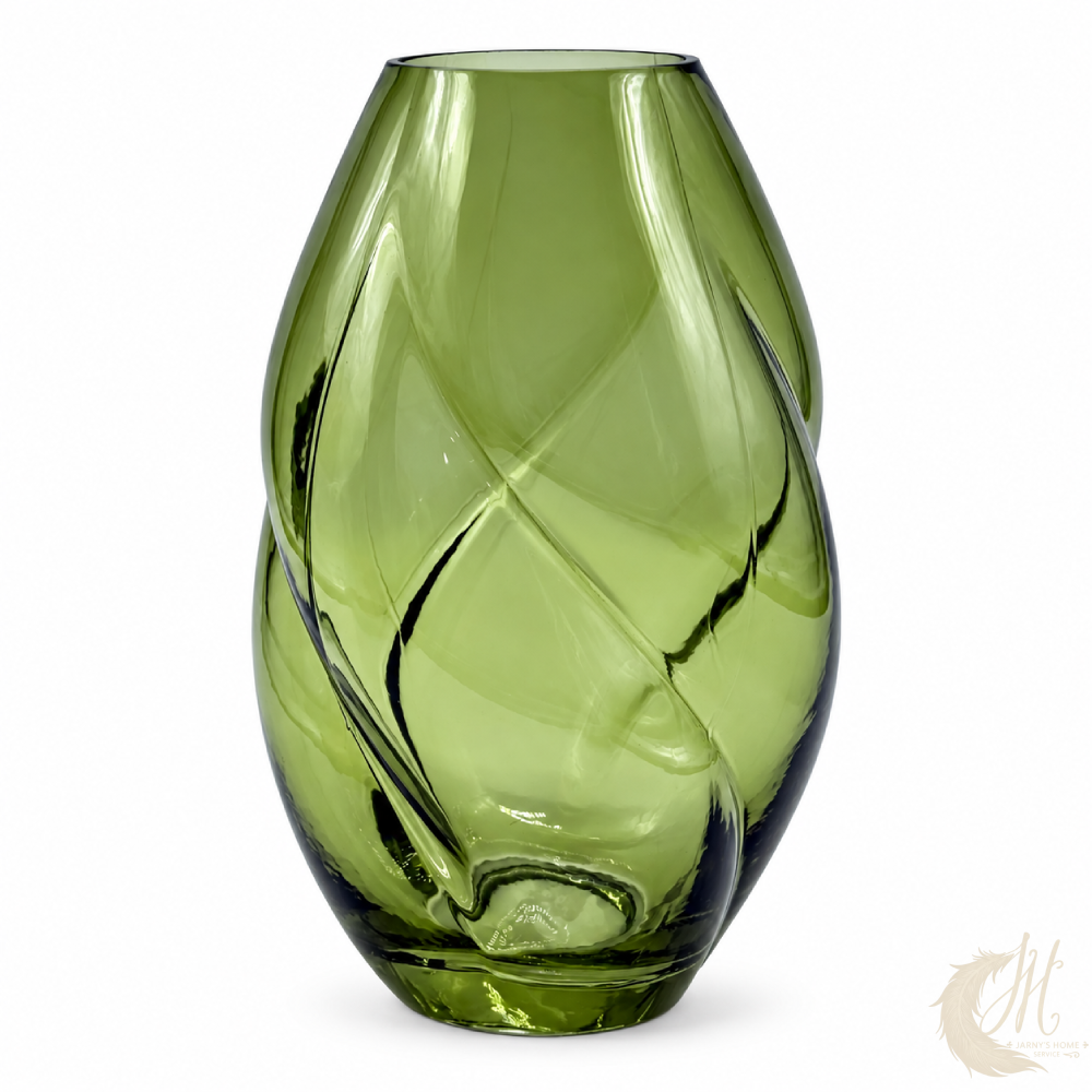 vase-verre-vert-olive-torsade
