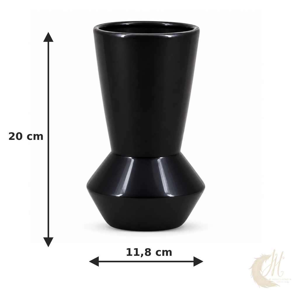 vase-geometrique-noir-evase-mesures