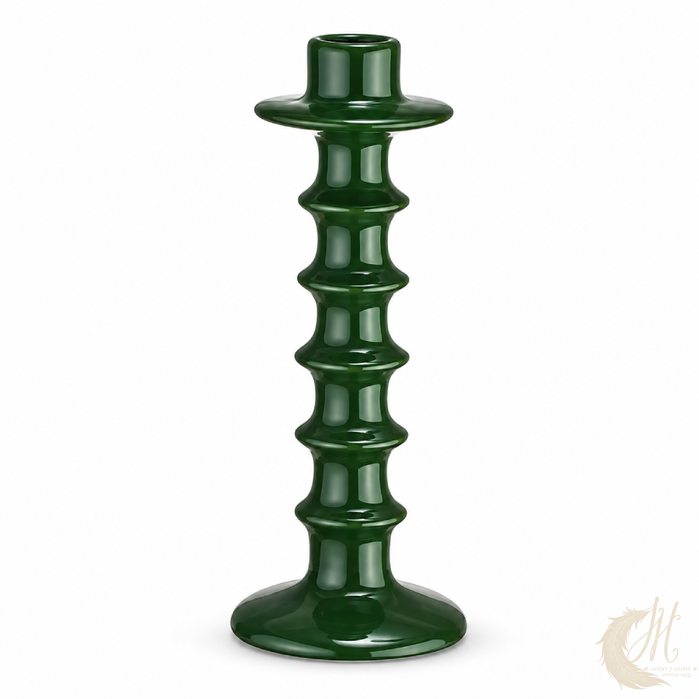 bougeoir-ceramique-vert-foret