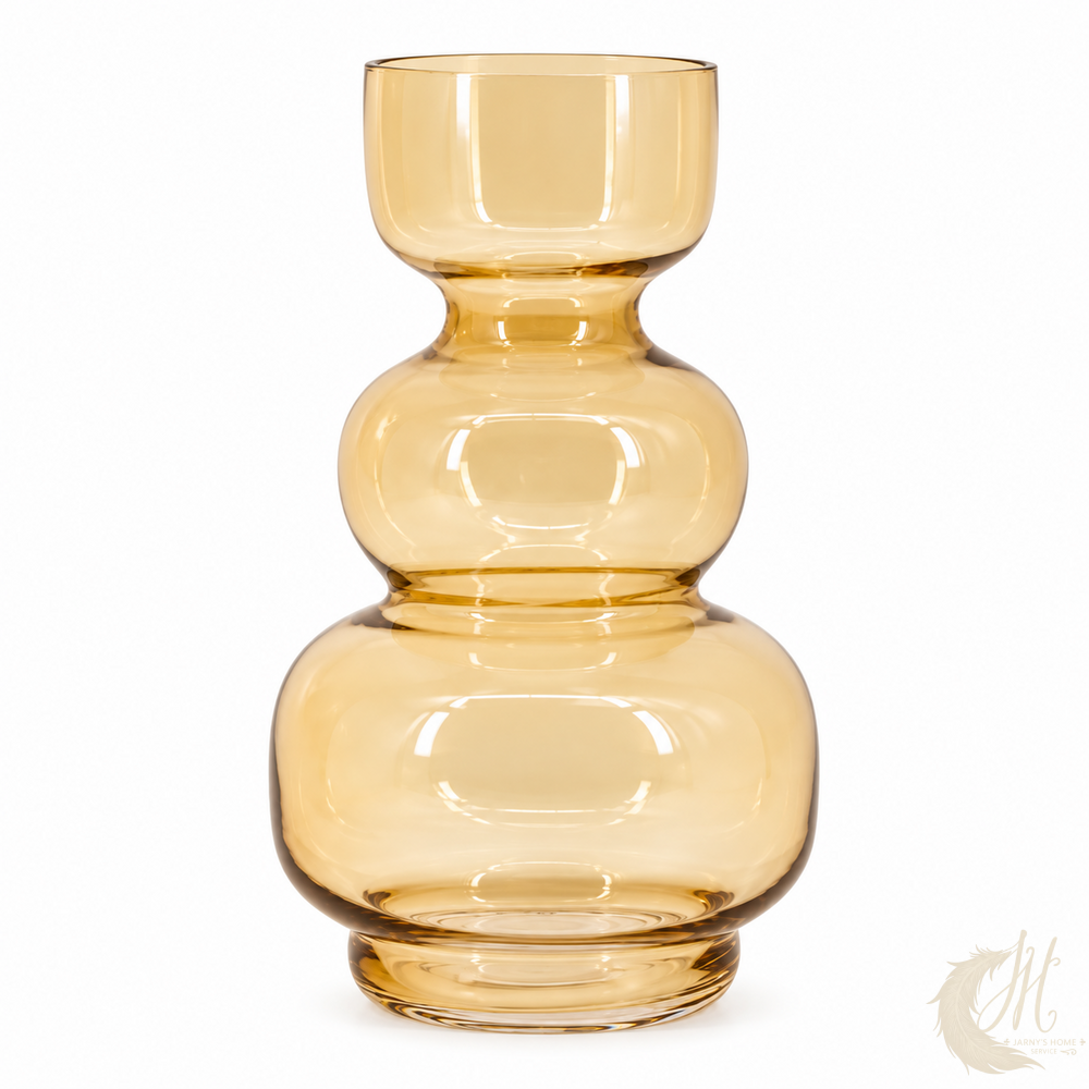 vase-verre-teinte-ambre-sculptural