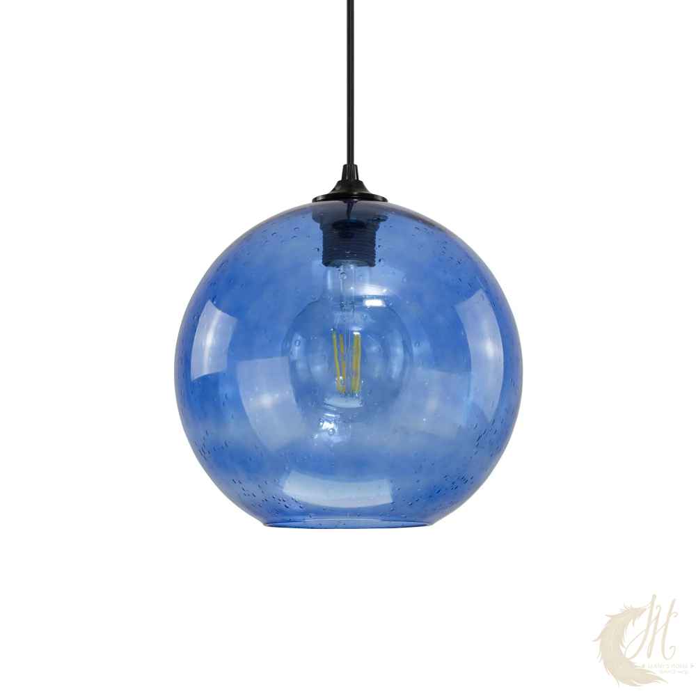 suspension-buline-verre-bulle-bleu
