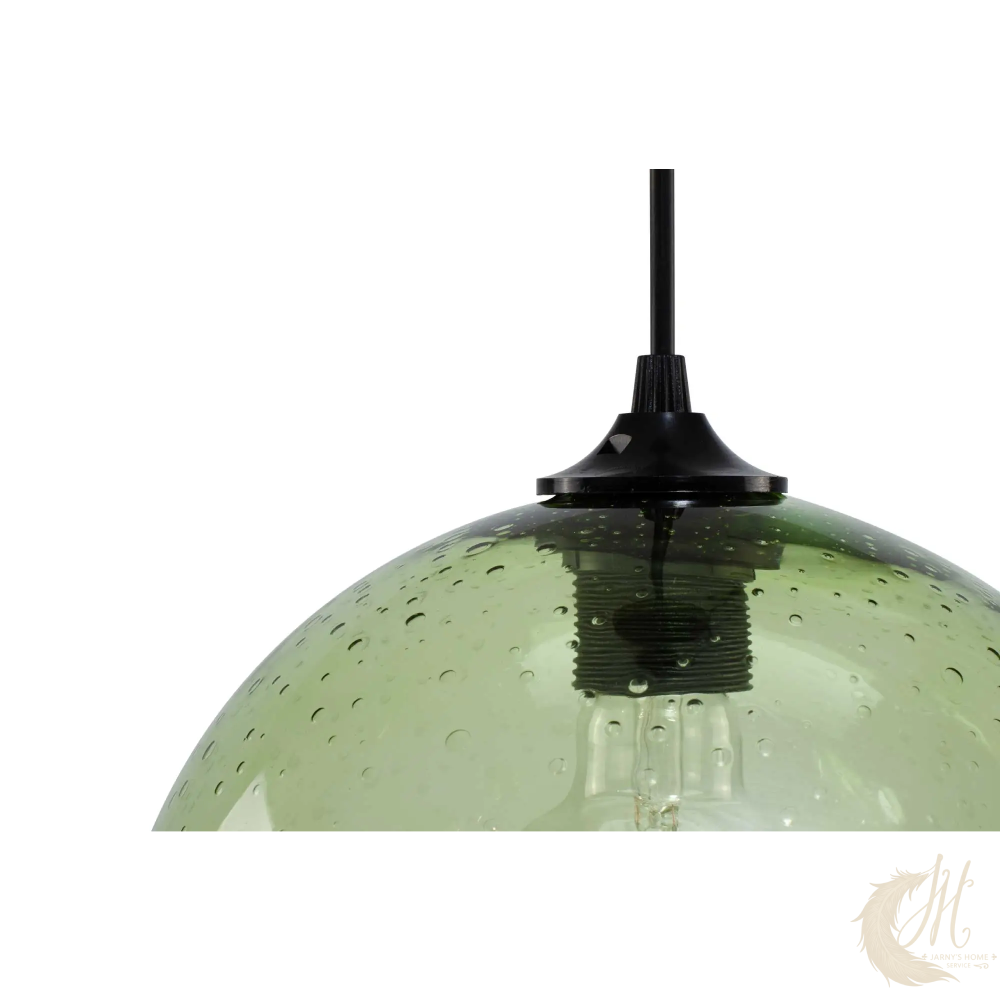 suspension-buline-verre-bulle-vert-details