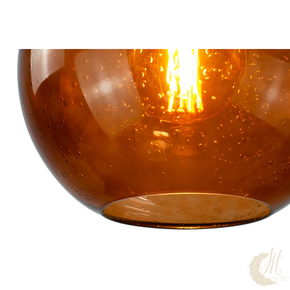 suspension-buline-verre-bulle-marron-details