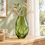 vase-verre-vert-olive-torsade-ambiance
