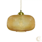 suspension-gena-verre-gaufre-ambre