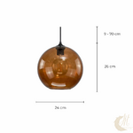 suspension-buline-verre-bulle-mesures