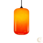 suspension-harlo-verre-twiste-orange-allume