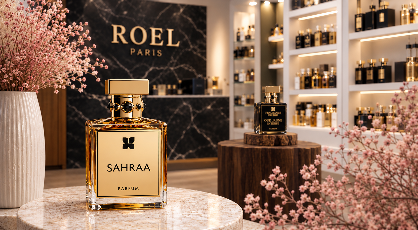 flacon sahraa dans l ecrin roel paris