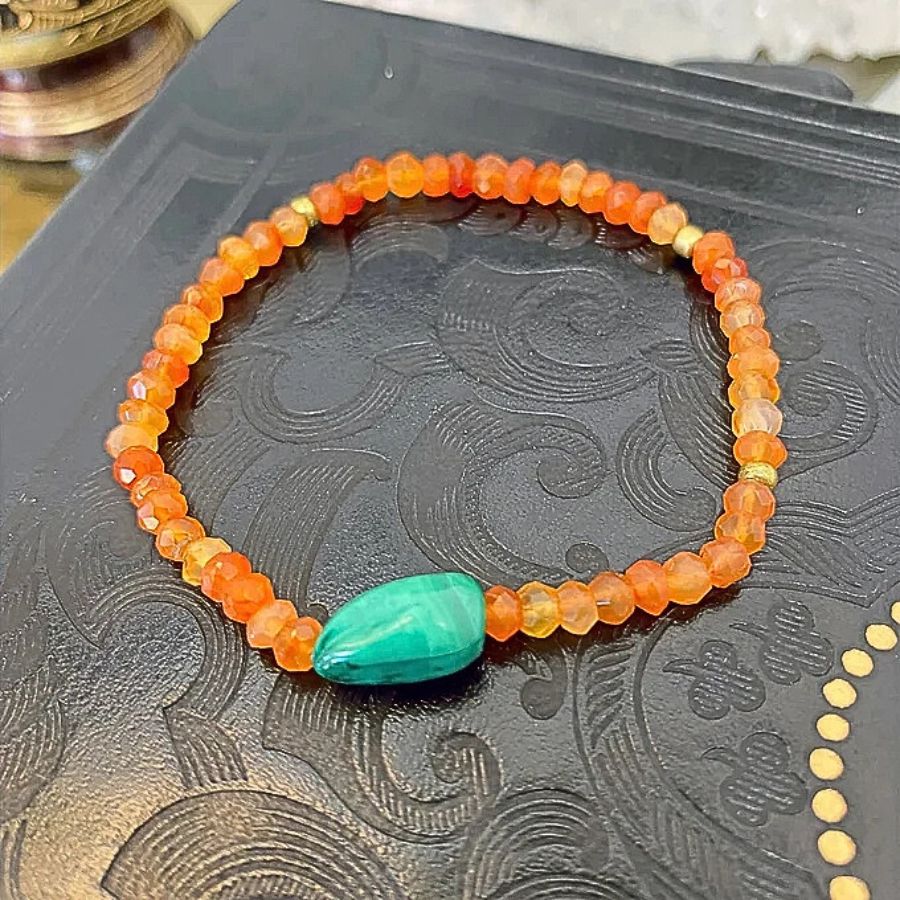 bracelet-cornaline-facette-malachite