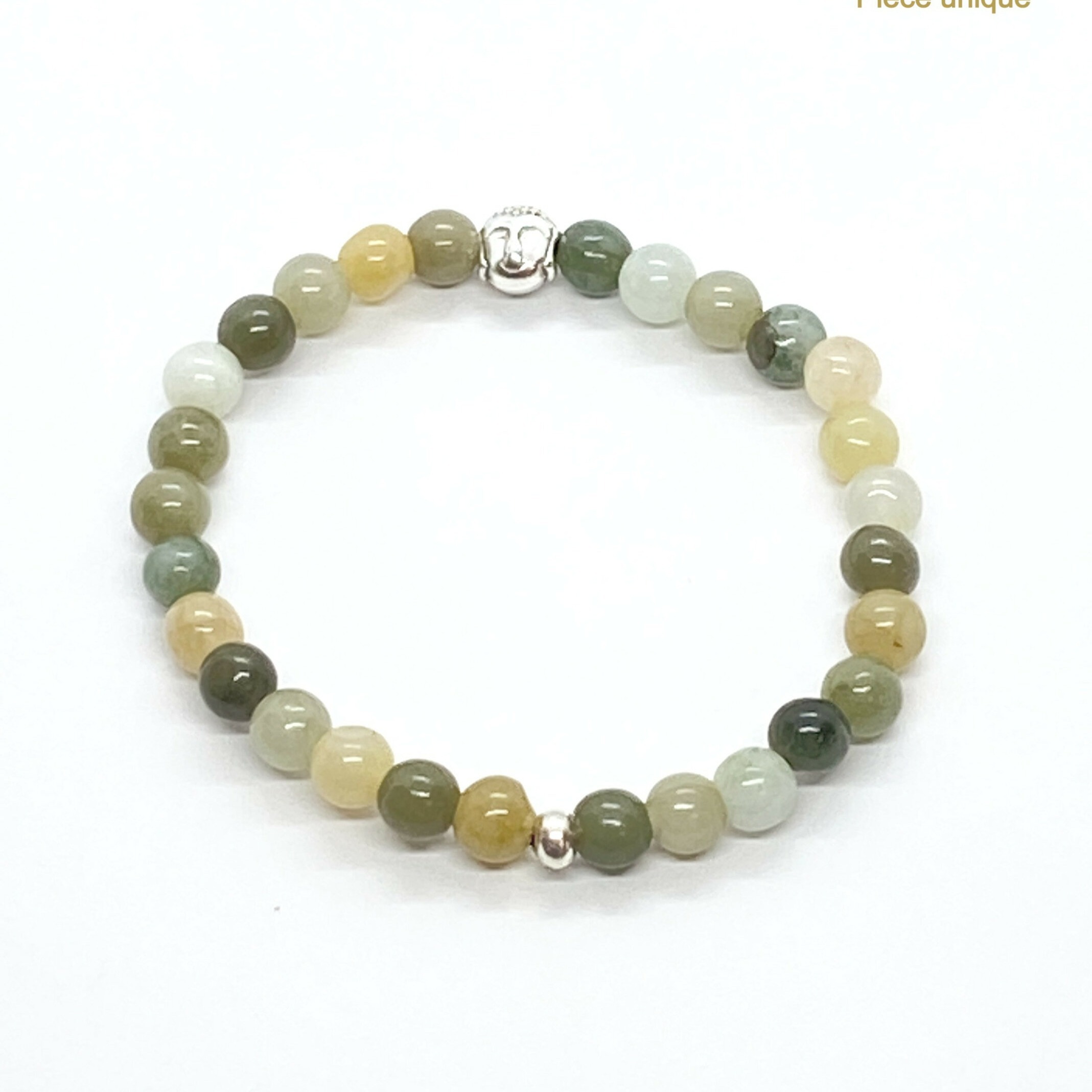 Bracelet en jade et tête de Bouddha