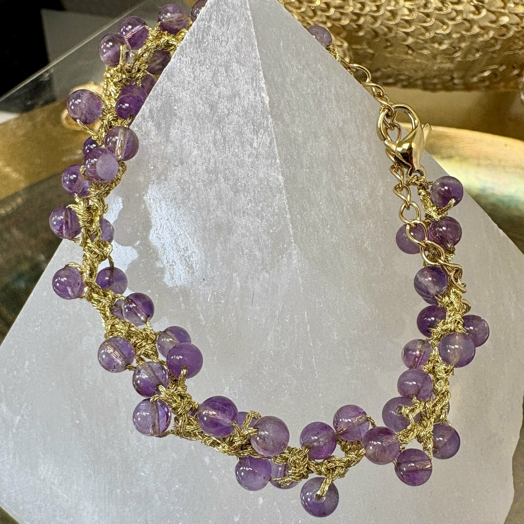 bracelet améthyste 4 mm